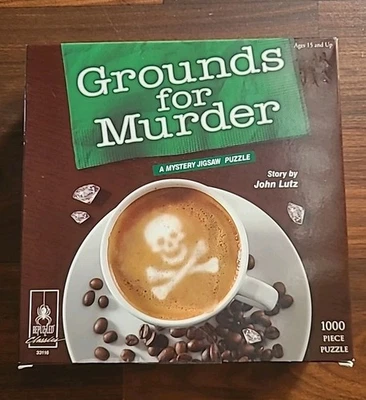 Grounds For Murder  Mystery Puzzle, NEW 1000 pc, Solve the , Clues, Thriller, - Image 1 of 2