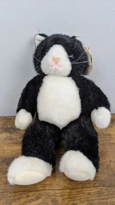 Calcetines Ty Classics Esmoquin Gato Gatito Peluche Juguete - Negro Blanco 1992 De Colección WT Foto 1 de 4