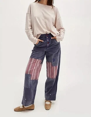 Free People La Vie Patched Pants Size 10 NWOT - Image 1 of 4