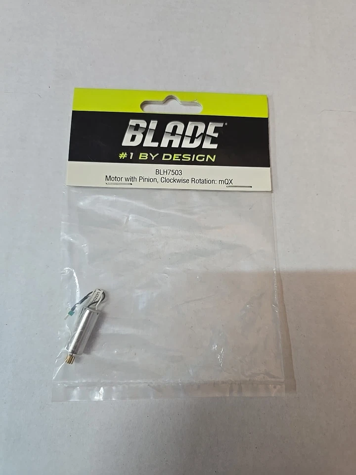 BLADE BLH7503 = MOTOR W/PINION, CLOCKWISE ROTATION: mQX (NEW) - Image 1 of 2