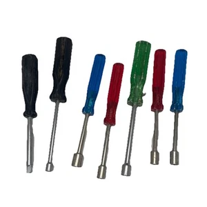 SAE Set Avvitatore Dadi 6 Pezzi Manico Colore con Avvitatore da 1/4” per Prese Incluse - Foto 1 di 14