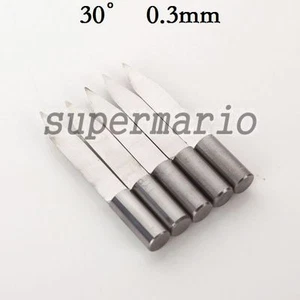 5x 1/4'' 6mm Carbide Engraving Bit One Single Blade Flute CNC Router 30° 0.3mm - Picture 1 of 1