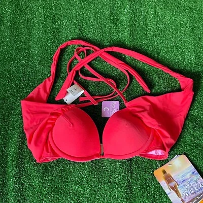 Coco Rave Bra Sized Classic Solids Wrap It  Top Bikini Swimwear Size 32C NEW - Image 1 of 4