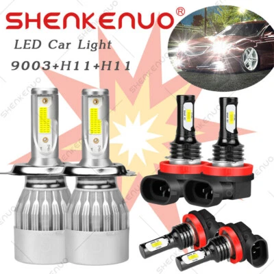 For 2014 2015 2016-2018 Kia Rio 6X Bulbs Combo LED Headlight Fog Light 6000K - Изображение 1 из 4