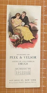 PEEK & VELSOR DRUGS BLOTTER~WOMAN SEWS BABY HAT~LESTER RALPH~PREPARING FOR BABY - Picture 1 of 3