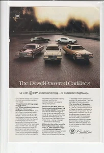"Anuncio original de revista Cadillac 1980 ""Los Cadillacs con motor diésel" - Imagen 1 de 1