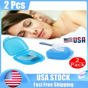 Stop Snoring Device Mouthpiece Apnea Aid Sleep Anti Snore Bruxism Grind Dental - Picture 1 of 12