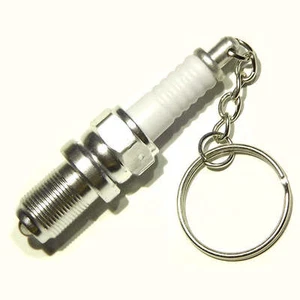 Universal White LED Flashlight Lamp Spark Plug Style Keychain Keyring - Bild 1 von 3