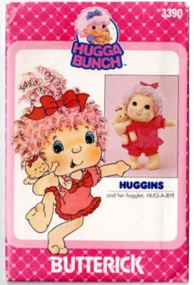 Muñeca Hugga Bunch Huggins patrón Butterick 3390 sin cortar años 80 vintage sin cortar Foto 1 de 2