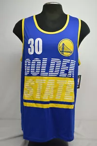 New NBA U Men's Steph Curry #30 Golden State Tank BLUE Size XL - Picture 1 of 6