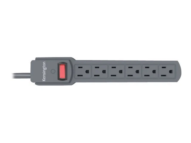 Kensington K38214NA Guardian Standard Power Strip, 125V, 6 Outlet 4-Foot Power Cord