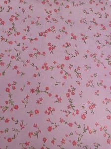 Vtg Lavendar with Pink Flowers Gift Wrap 1 Sheet - Picture 1 of 3