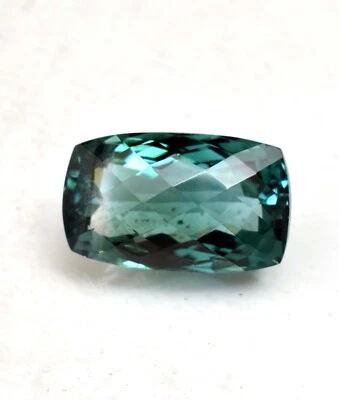 Natural Mozambique Green Tourmaline 14.35 Ct Cushion Cut Loose Gemstone TREATED - Image 1 of 4