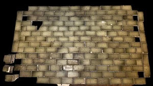 LOT OF 174 ANTIQUE VICTORIAN FIREPLACE American ENCAUSTIC TILE PINKISH GREEN - Picture 1 of 10