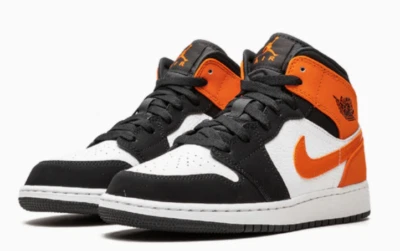 Air Jordan 1 Mid Shattered Backboard Orange 554724 554725 058 GS 5Y-7Y Men 8-9.5 - Image 1 of 4
