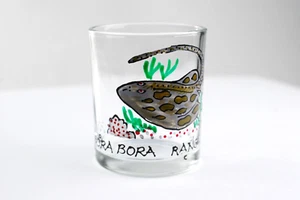 Bora Bora Unique Skate Stingray  Fish  Shot Glass Barware Kitchen - Picture 1 of 4