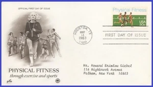 USA5 #2043 ADDR PCS ARTCRAFT FDC Fitness fisico - Foto 1 di 1