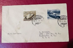 Netherlands Indies 1938 WWII COVER FDC TEN YEARS OF AVIATION BATAVIA POSTMARK - Picture 1 of 2