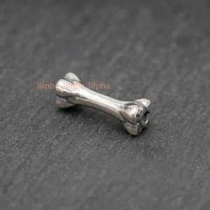Tubo espaciador grano oxidado hueso plata esterlina A2090 - Imagen 1 de 12