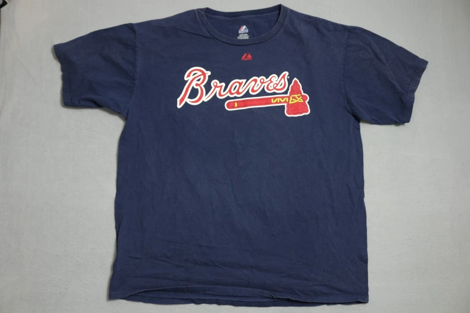 Camisa de béisbol de los Atlanta Braves Jason Heyward para hombre grande azul MLB Foto 1 de 4