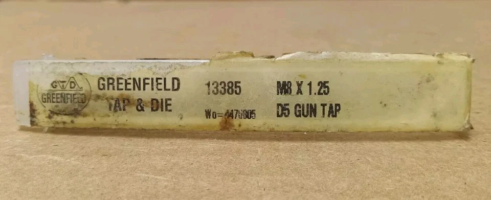 Greenfield Tap & Die 13385 M8 x 1.25 HS G D5 Gun Tap M0702 USA - Image 1 of 4