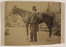 Man With Horse France Photo Format CDV PL52L3n Vintage Albumin c1860