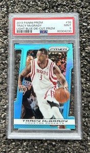 2013-14 PANINI PRIZM LIGHT BLUE DIE CUT PRIZM PSA 9 TRACY MCGRADY /199