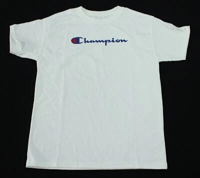 Camiseta Champion Unisex Niño S/S Cuello Redondo Clásica Script Logo CL8 Blanca Juvenil Mediana Foto 1 de 4