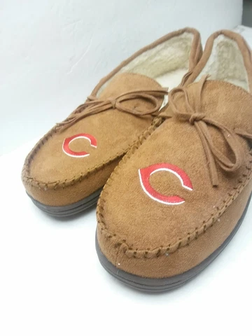 MLB Cincinnati Reds house shoes slippers Mens Loafers Moccasins XL Size 12-14 Cover