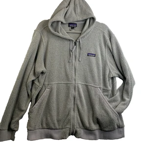 Patagonia Shearling Hoodie Damen XL grau Fleece Full Zip Sweatshirt 26135 - Bild 1 von 11