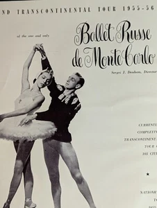 Ballet Russe de Monte Carlo 1955 Booking Ad Musical Performer Concert - Picture 1 of 2