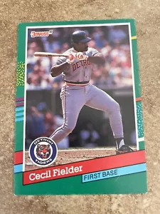 Carte da baseball Detroit Tigers Cecil Fielder Donruss MLB vintage anni 90 - Foto 1 di 4