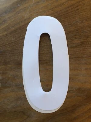 Винтажные белые номерные наклейки для велосипеда BMX #0 — 7 дюймов виниловая наклейка BMX MX - Изображение 1 из 2