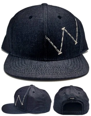 Nueva Gorra Wrangler W Chambray Denim Gris Negra Snapback Era Foto 1 de 4