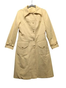 Vtg Forecaster of Boston Yellow Trench Rain Coat Women 11/12 Lined No Belt*** - Picture 1 of 15
