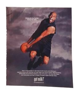 Vince Carter HAI LATTE? Pubblicità Stampa Rivista Basket Uomo Poster Grotta - Foto 1 di 1