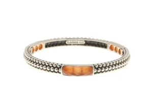 LAGOS MAYA CAVIAR CARNELIAN 3 DOUBLET BANGLE BRACELET STERLING RARE BNWT $695 - Picture 1 of 9