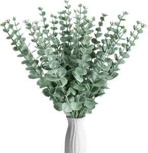 24Pcs Artificial Eucalyptus Stems - Faux Eucalyptus Branches Greenery Decor - Picture 1 of 12