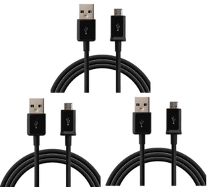 3x Pack Micro USB Charger Fast Charging Cable Cord For Samsung Android Kindle - Picture 1 of 4