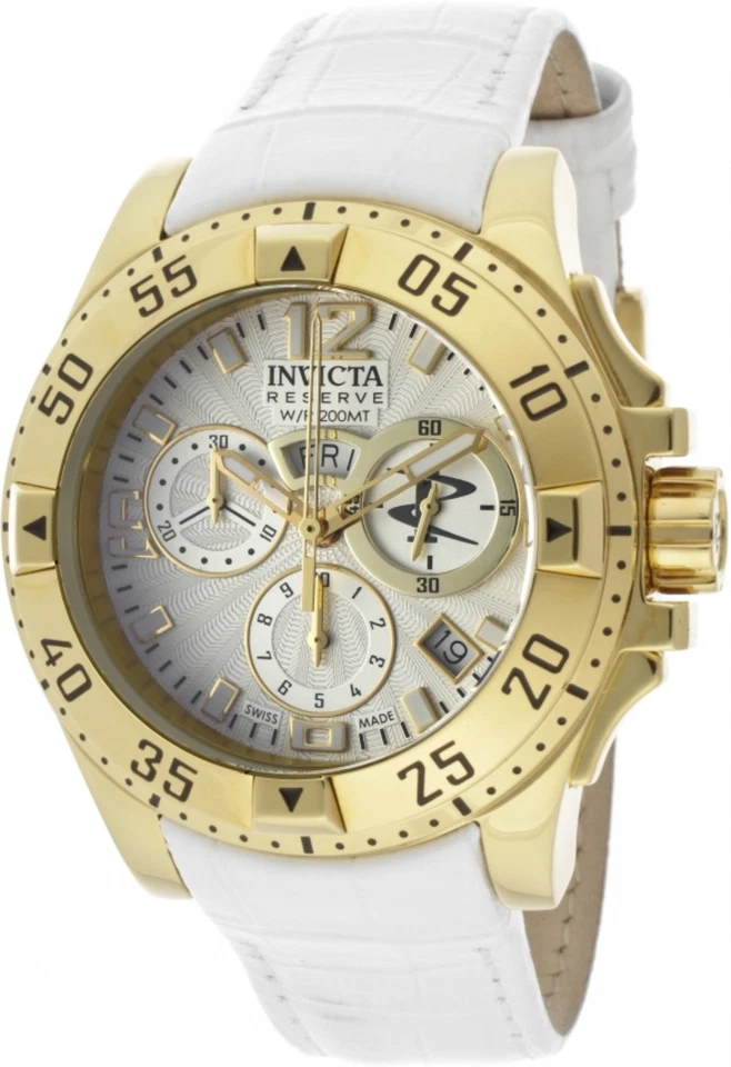 Invicta 10524 Reserve Cronógrafo Suizo Día Y Fecha Blanco Reloj de Mujer - Imagen 1 de 3