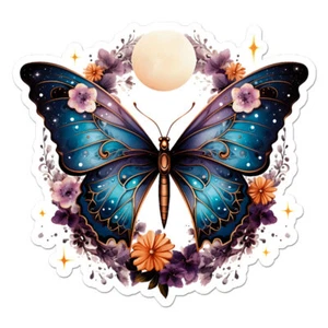 Butterfly Stars Moon, Vinyl Aufkleber Aufkleber, drinnen draußen, 3 Größen, #11204 - Bild 1 von 1