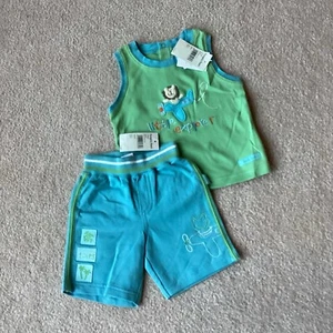 NWT PUMPKIN PATCH OUTFIT, ISLAND TOUR GROUP, 3-6 MONTH SHORTS, 6-9 MONTH TOP - Picture 1 of 4
