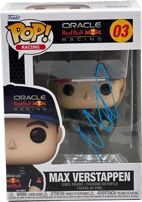 Autógrafo Funko Pop 03 Red Bull Formula 1 F1 assinado por Max Verstappen certificado de autenticidade LOA - Imagem 1 de 4