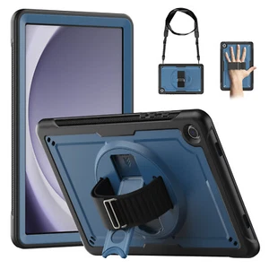 Für Samsung Galaxy Tab A9 Plus / A9 Robuste Hülle mit drehbarem Ständer Band - Bild 1 von 17