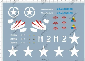 1/16 Army star sherman h2 usn7 Tank Panzer Model Markings Water Slide Decal - Picture 1 of 1