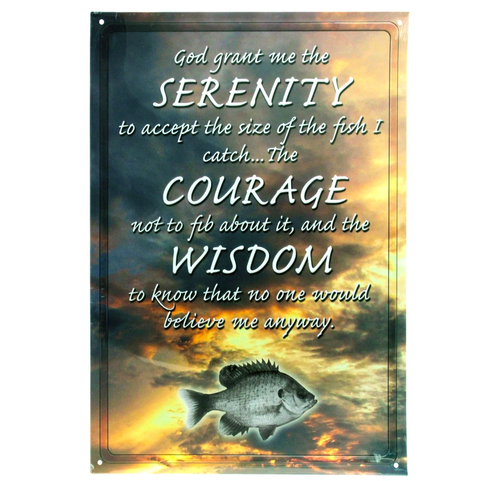 Rivers Edge Products Tin Serenity, Courage, Wisdom, Size 12" x 17", mfg 1514 - Image 1 of 1