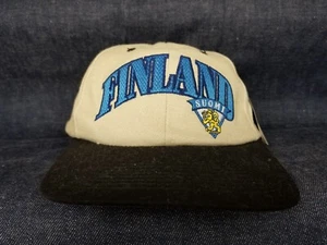 VINTAGE NWT 1986 FINLAND SUOMI WORLD HOCKEY LEAGUE WOOL SNAPBACK - Picture 1 of 5