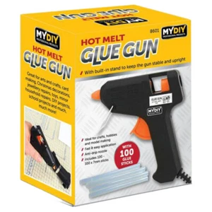 Juego de pistola de pegamento de fusión en caliente artesanal hágalo usted mismo con palos de pegamento adhesivo de 100 x 7 mm reparación de pasatiempos - Imagen 1 de 5