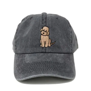 Groodle dog embroidered dad hat, Golden doodle dog embroidered ball cap - Picture 1 of 19