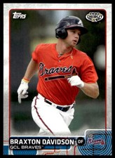 2015 Topps Pro Debut 180 Braxton Davidson   GCL Braves  Baseball Card